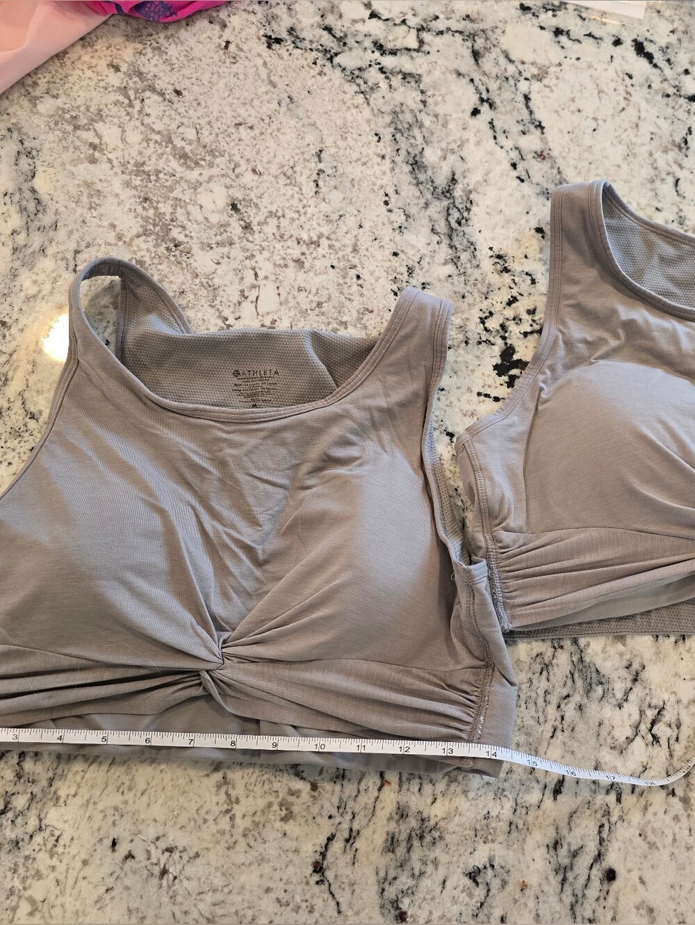 Athleta Taupe Twist-Front Seamless Sports Bodysuit -TWO Piece!
